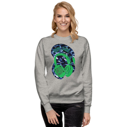 Personalized QR Code Blue Camo Sweatshirt – Blend In, Stand Out