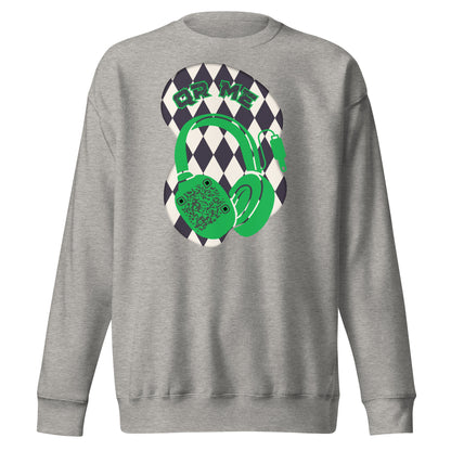 Personalized QR Code Sweatshirt with Funky Harlequin Vibes