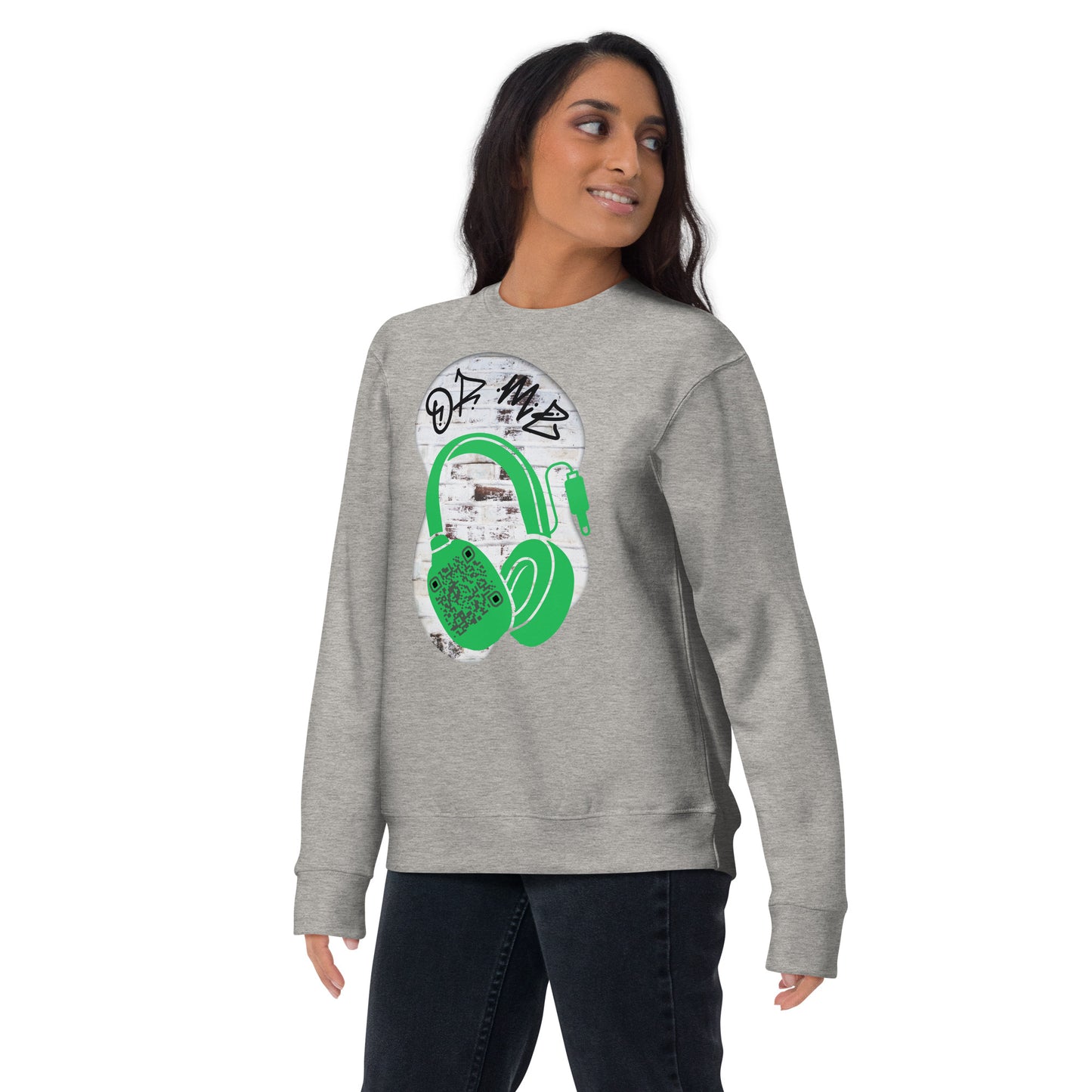 Personalized QR Code Sweatshirt – Graffiti Vibes for Music Lovers