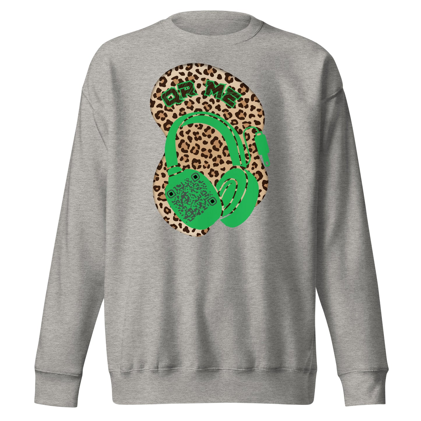 Leopard Print Personalized QR Code Sweatshirt – Wear Your Playlist!