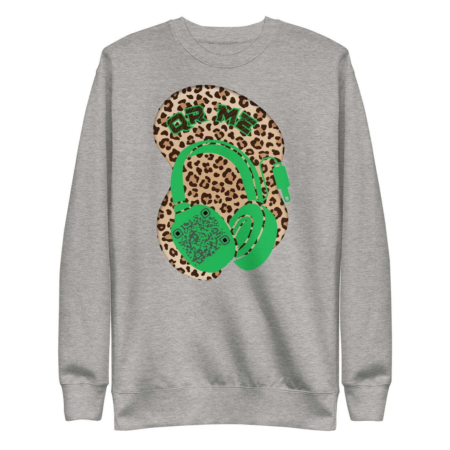 Leopard Print Personalized QR Code Sweatshirt – Wear Your Playlist!