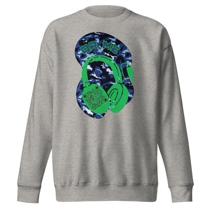 Personalized QR Code Blue Camo Sweatshirt – Blend In, Stand Out