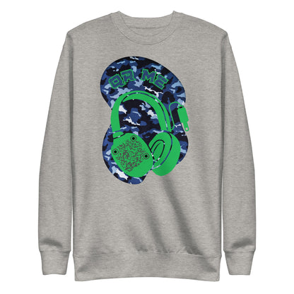 Personalized QR Code Blue Camo Sweatshirt – Blend In, Stand Out