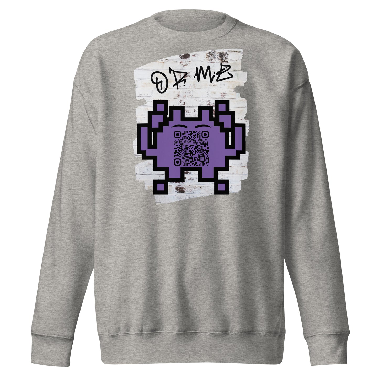 Graffiti Wall Alien QR Code Sweatshirt – Bold Style for Gamers