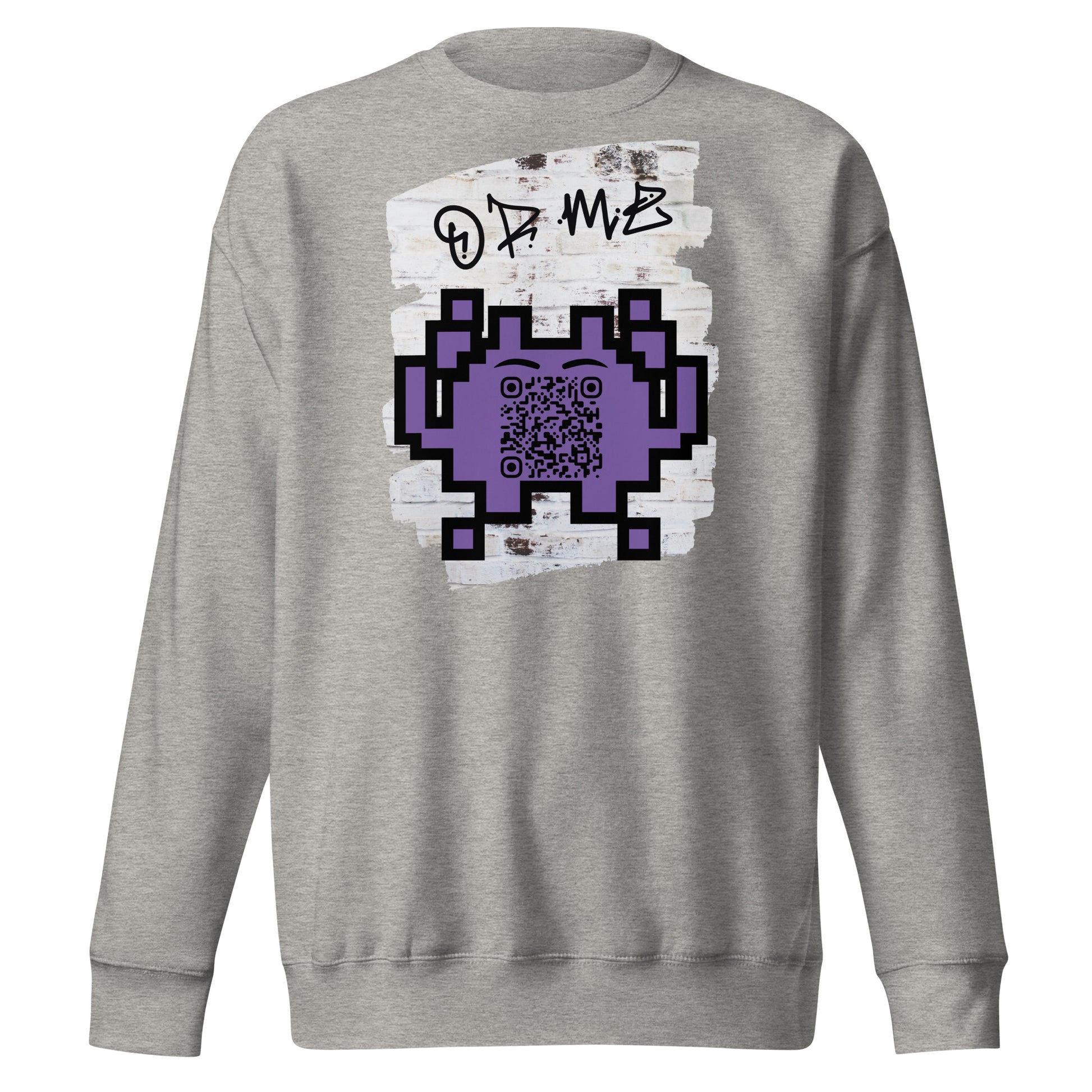 Graffiti Wall Alien QR Code Sweatshirt – Bold Style for Gamers