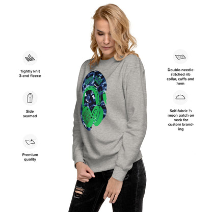 Personalized QR Code Blue Camo Sweatshirt – Blend In, Stand Out