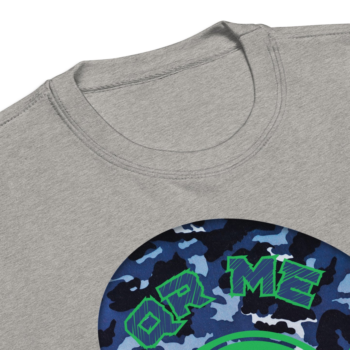 Personalized QR Code Blue Camo Sweatshirt – Blend In, Stand Out