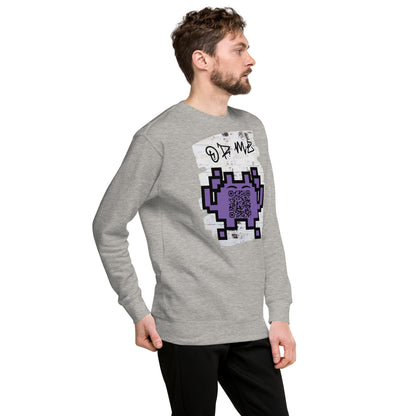 Graffiti Wall Alien QR Code Sweatshirt – Bold Style for Gamers