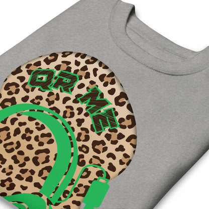 Leopard Print Personalized QR Code Sweatshirt – Wear Your Playlist!