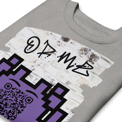 Graffiti Wall Alien QR Code Sweatshirt – Bold Style for Gamers