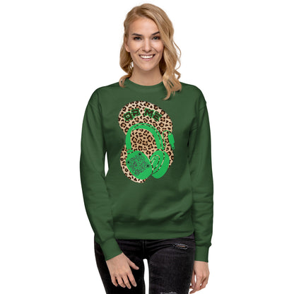 Leopard Print Personalized QR Code Sweatshirt – Wear Your Playlist!