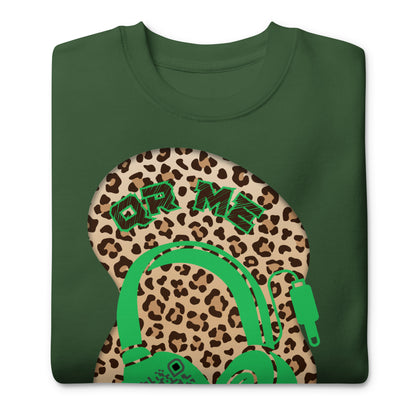 Leopard Print Personalized QR Code Sweatshirt – Wear Your Playlist!