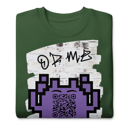 Graffiti Wall Alien QR Code Sweatshirt – Bold Style for Gamers