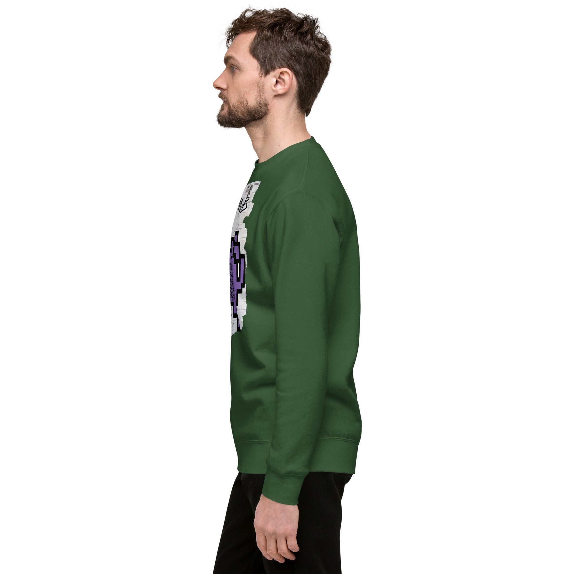 Graffiti Wall Alien QR Code Sweatshirt – Bold Style for Gamers