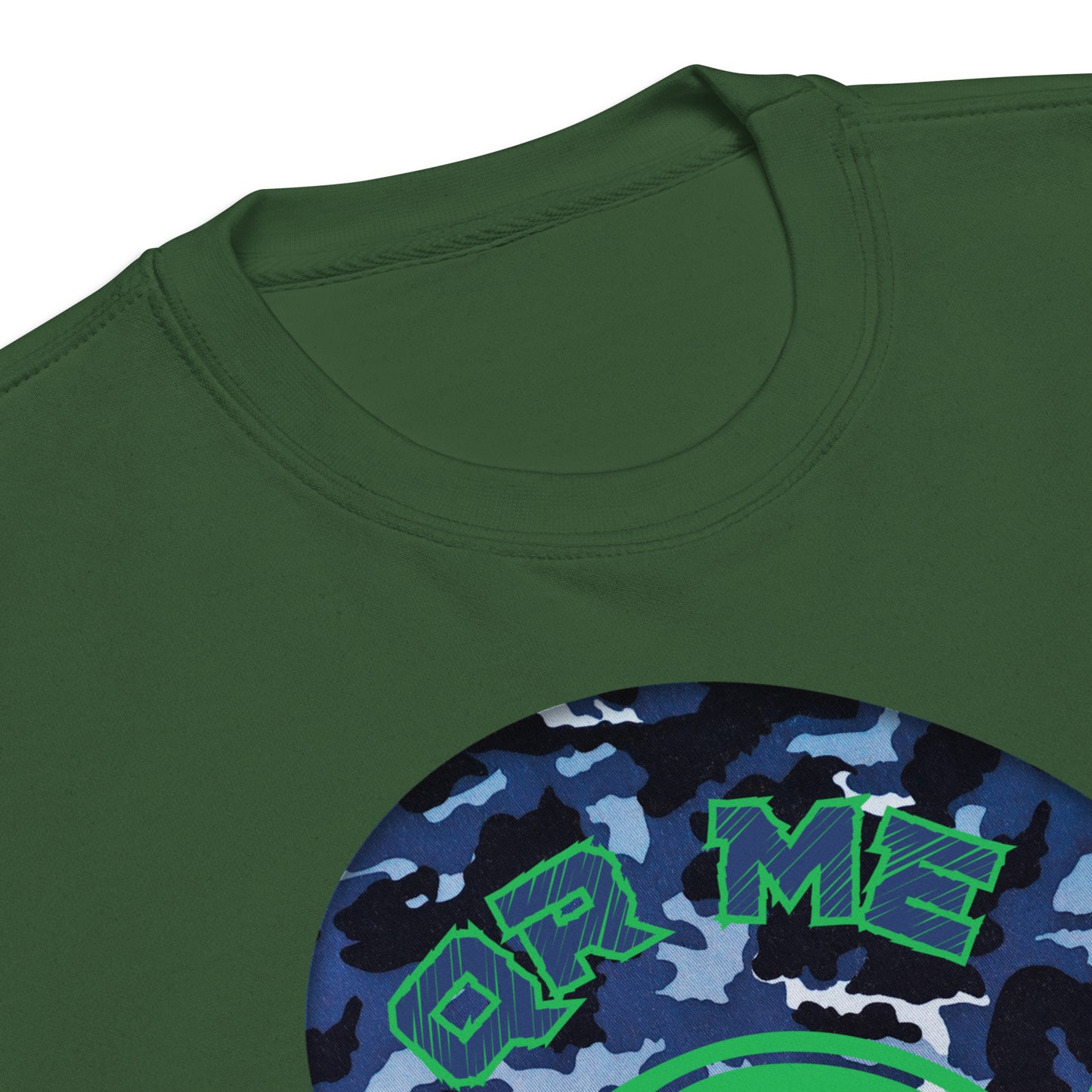 Personalized QR Code Blue Camo Sweatshirt – Blend In, Stand Out