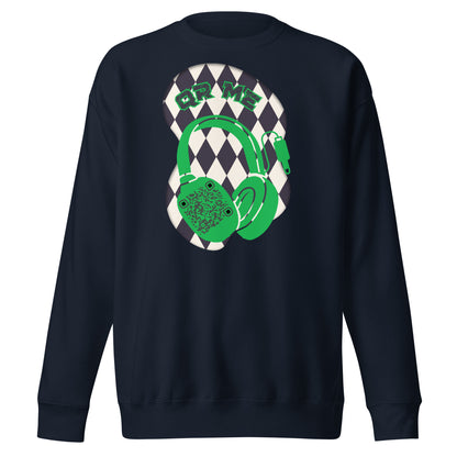 Personalized QR Code Sweatshirt with Funky Harlequin Vibes