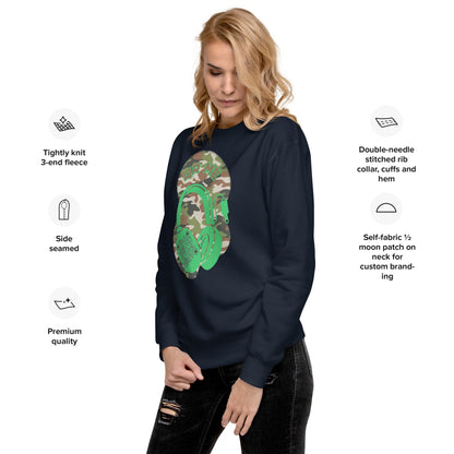 Personalized QR Code Sweatshirt – Camouflage Beats Edition 🎶