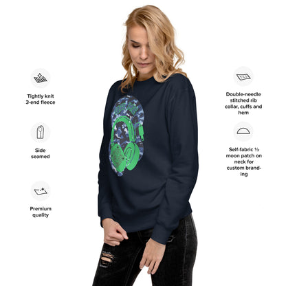 Personalized QR Code Blue Camo Sweatshirt – Blend In, Stand Out