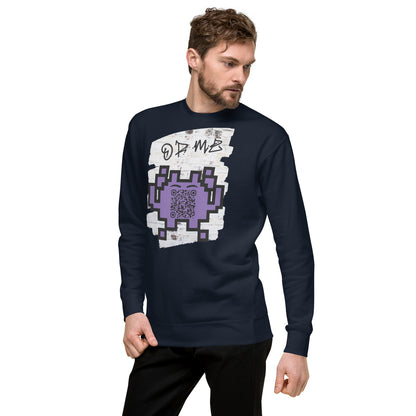 Graffiti Wall Alien QR Code Sweatshirt – Bold Style for Gamers