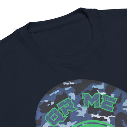 Personalized QR Code Blue Camo Sweatshirt – Blend In, Stand Out