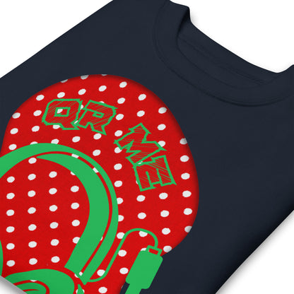 Personalized QR Code Polka Dot Sweatshirt – Tune In & Stand Out