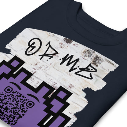 Graffiti Wall Alien QR Code Sweatshirt – Bold Style for Gamers