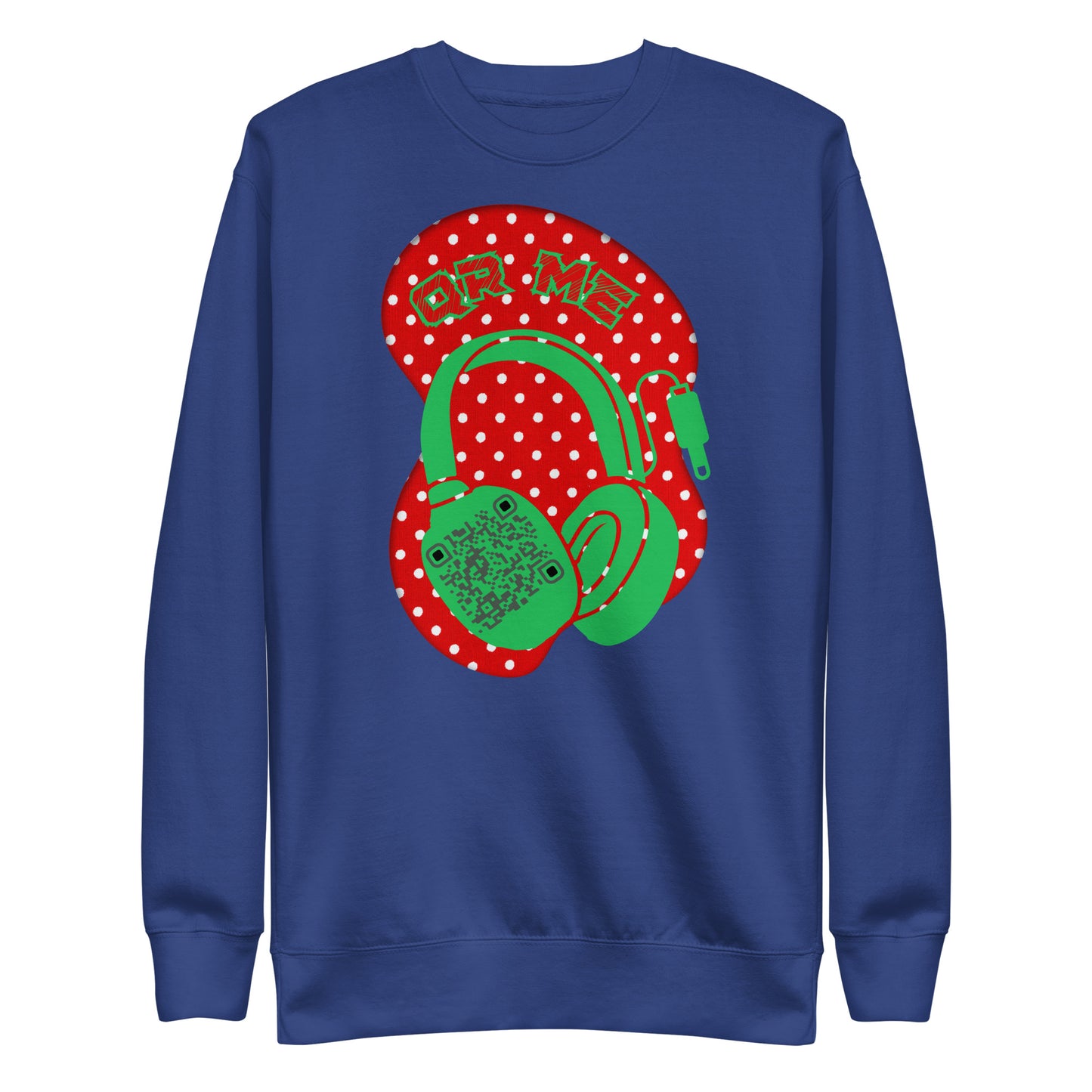 Personalized QR Code Polka Dot Sweatshirt – Tune In & Stand Out