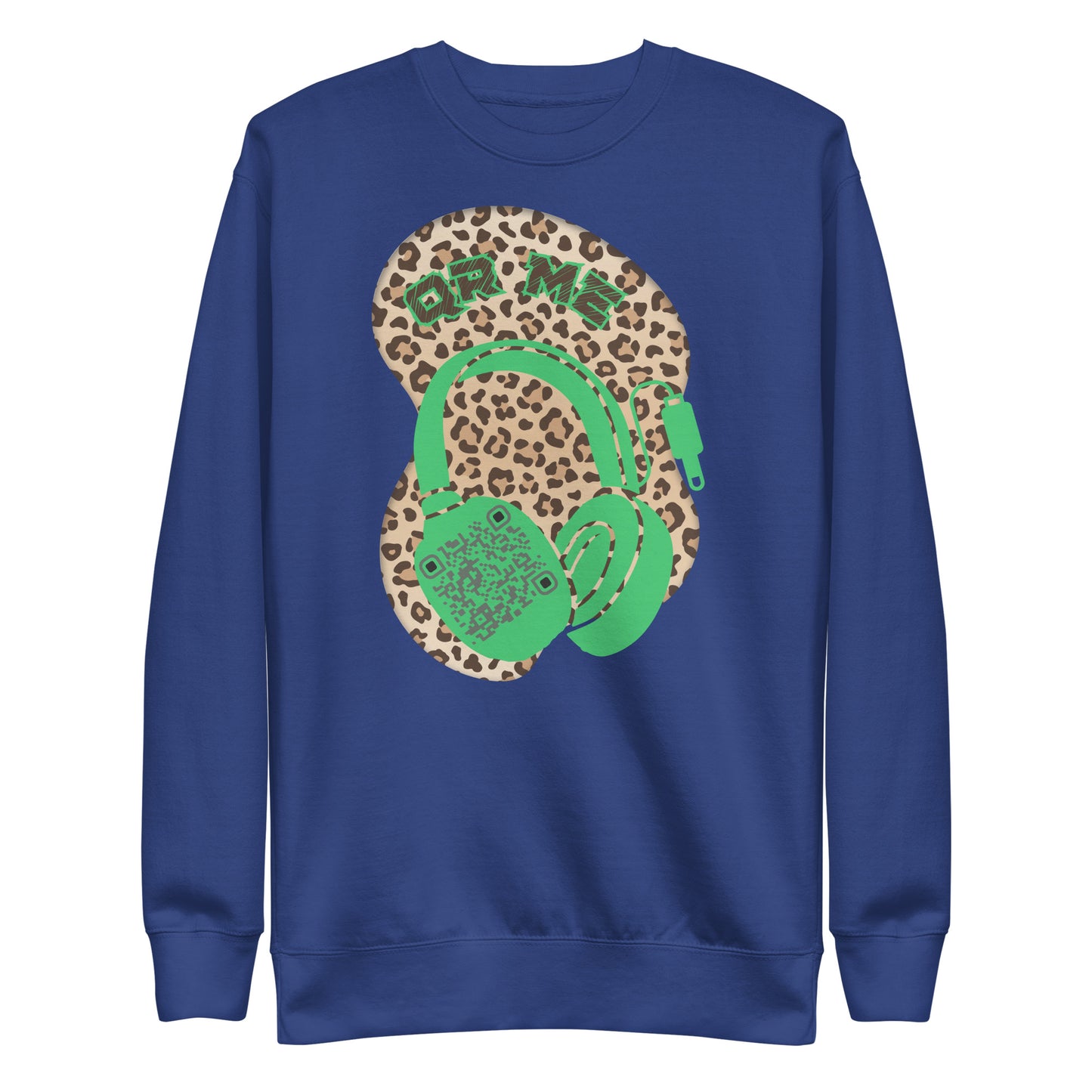 Leopard Print Personalized QR Code Sweatshirt – Wear Your Playlist!