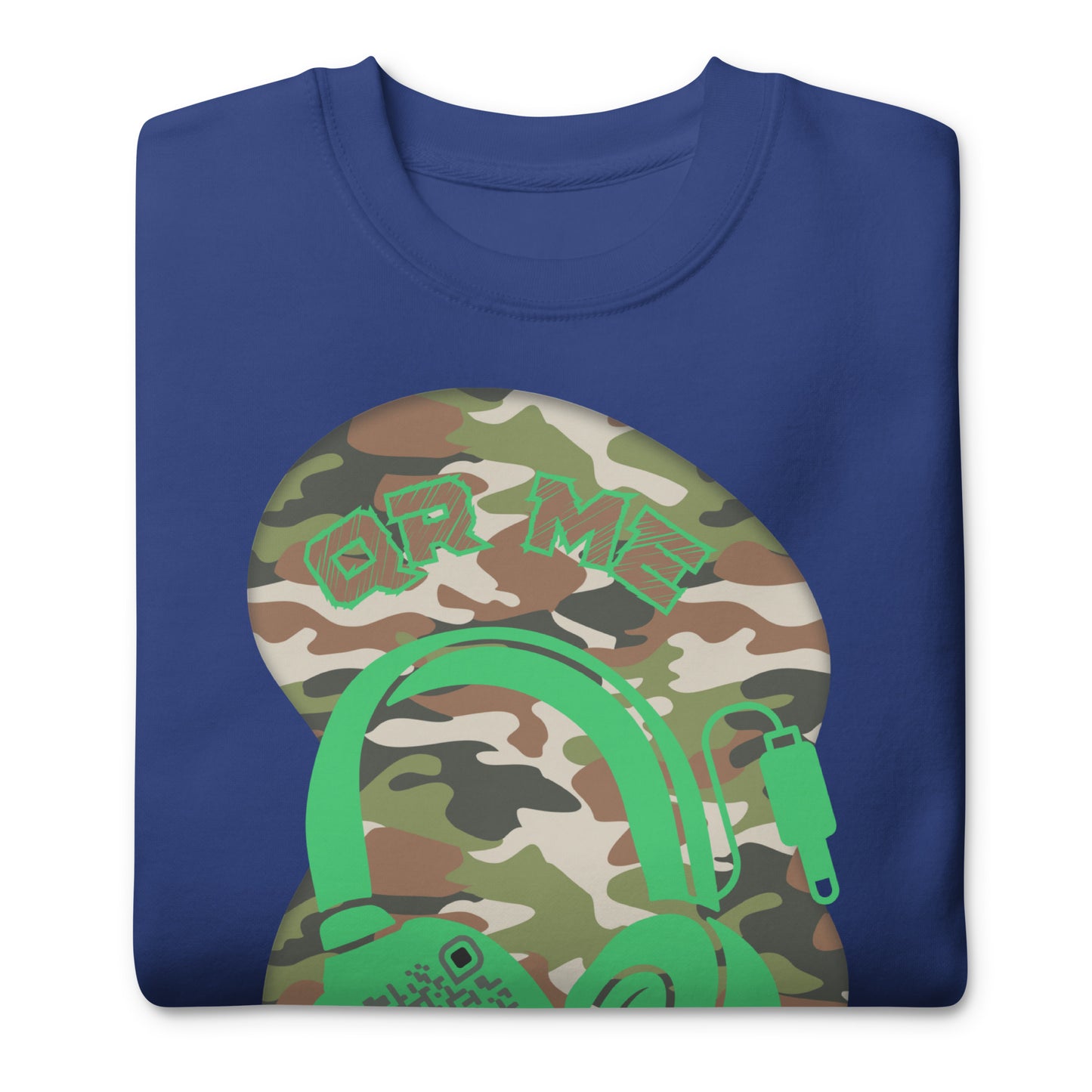 Personalized QR Code Sweatshirt – Camouflage Beats Edition 🎶