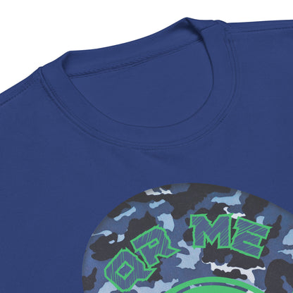 Personalized QR Code Blue Camo Sweatshirt – Blend In, Stand Out