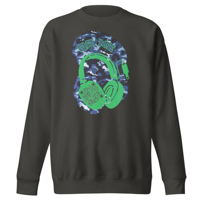 Personalized QR Code Blue Camo Sweatshirt – Blend In, Stand Out