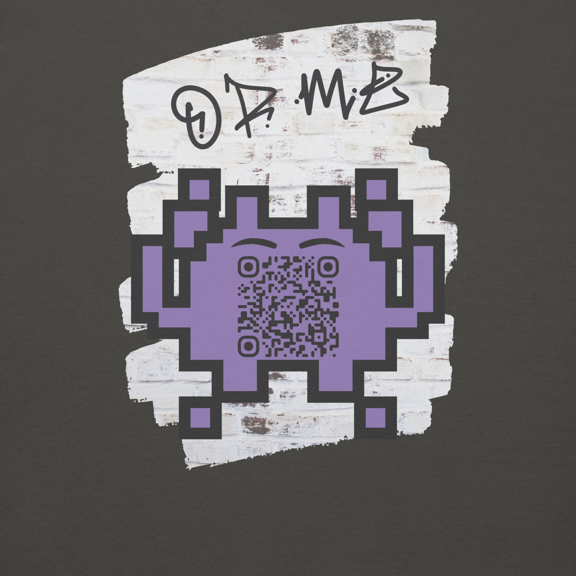 Graffiti Wall Alien QR Code Sweatshirt – Bold Style for Gamers