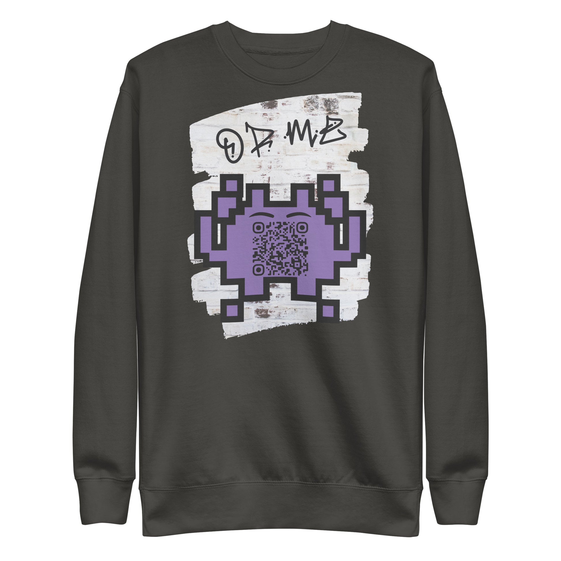 Graffiti Wall Alien QR Code Sweatshirt – Bold Style for Gamers