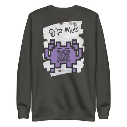 Graffiti Wall Alien QR Code Sweatshirt – Bold Style for Gamers