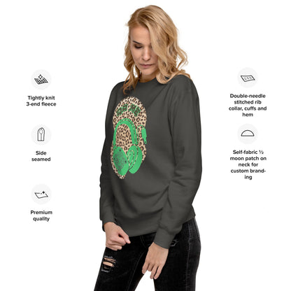 Leopard Print Personalized QR Code Sweatshirt – Wear Your Playlist!