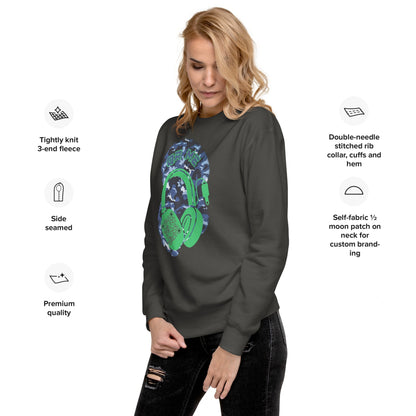 Personalized QR Code Blue Camo Sweatshirt – Blend In, Stand Out