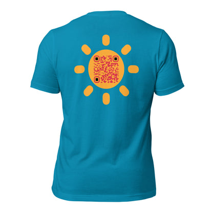 Sunshine Emoji Personalized QR Code Unisex T-Shirts-QR GEAR STORE