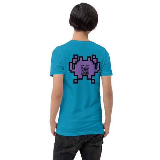 Alien Emoji Personalized QR Code Unisex T-Shirt