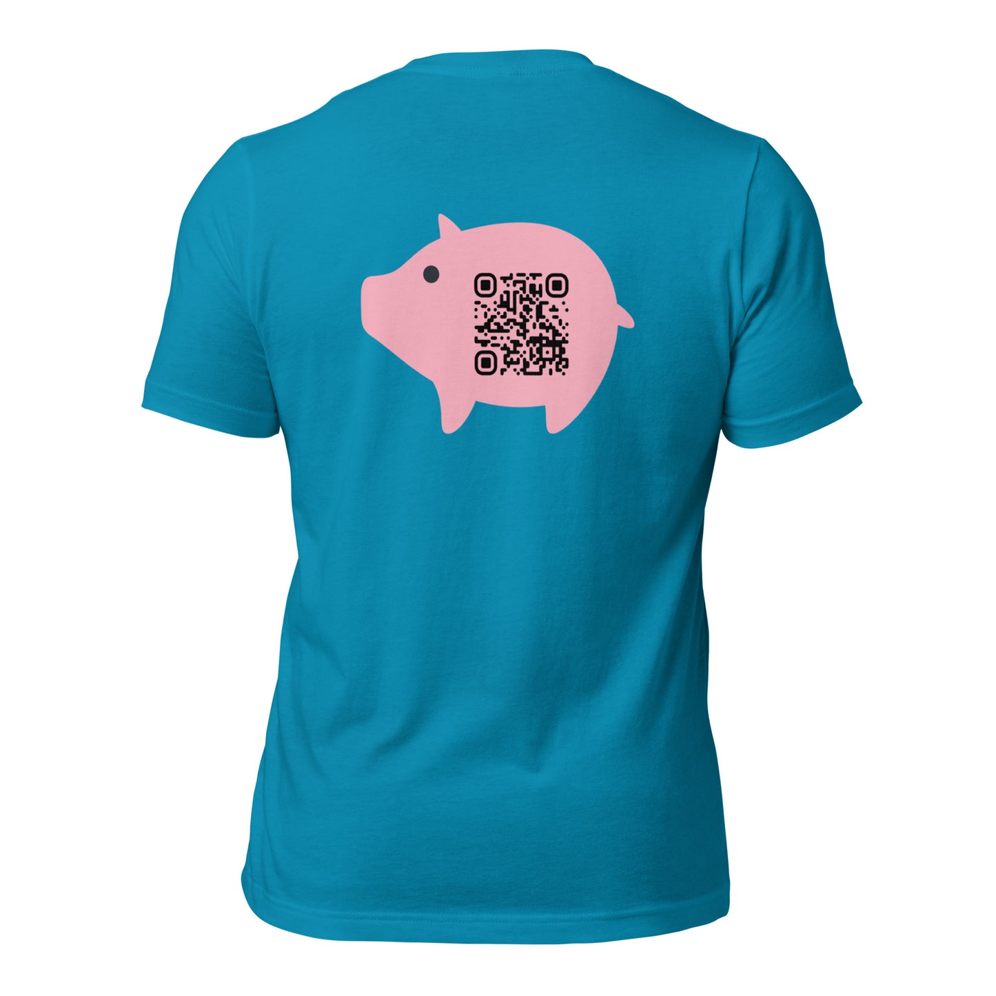 Cute Pig Emoji Personalized QR Code Unisex T-Shirt-QR GEAR STORE