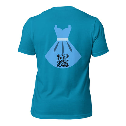 Dress Emoji Personalized QR Code Unisex T-Shirt-QR GEAR STORE