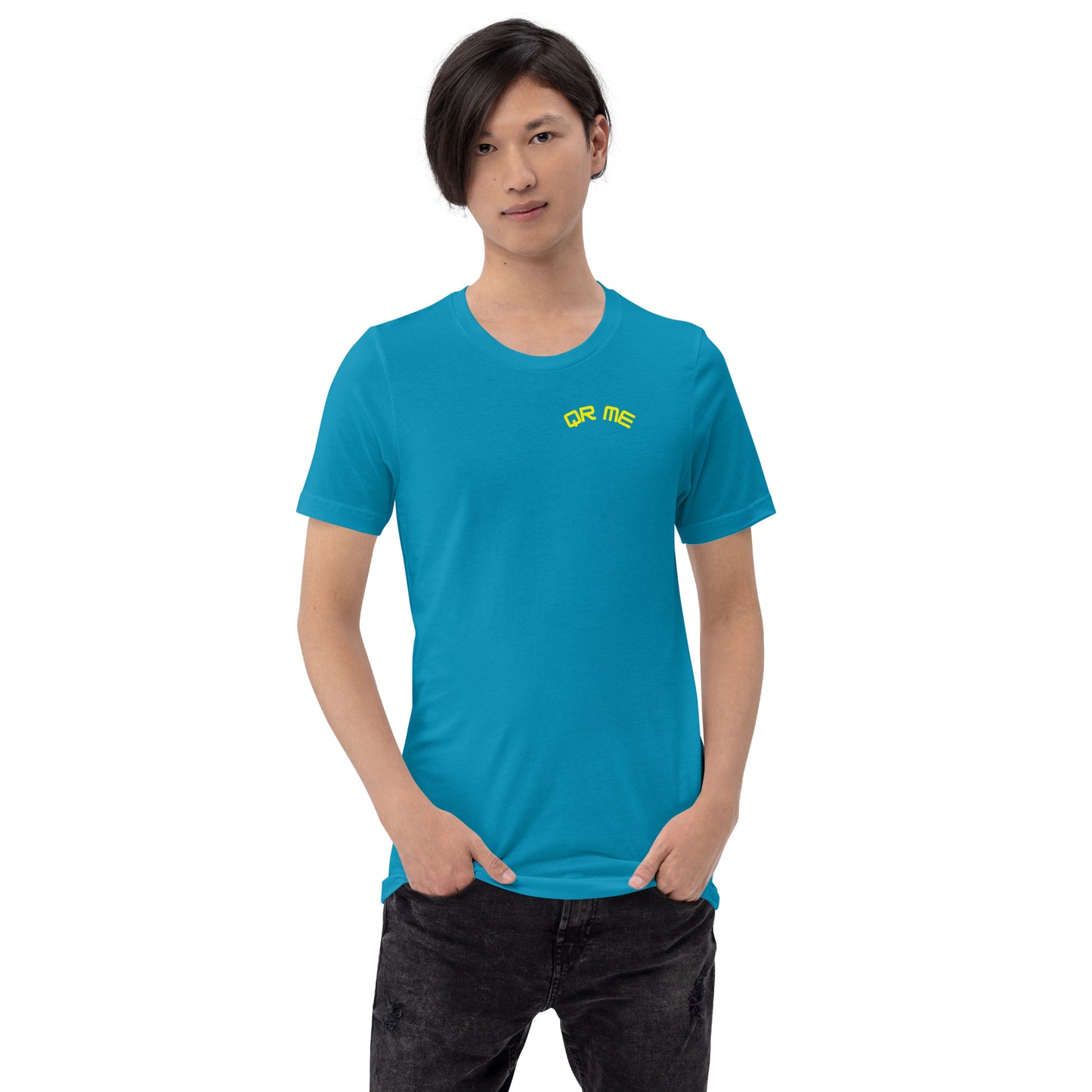 Vulcan Wave Emoji Personalized QR Code Unisex T-Shirt-QR GEAR STORE