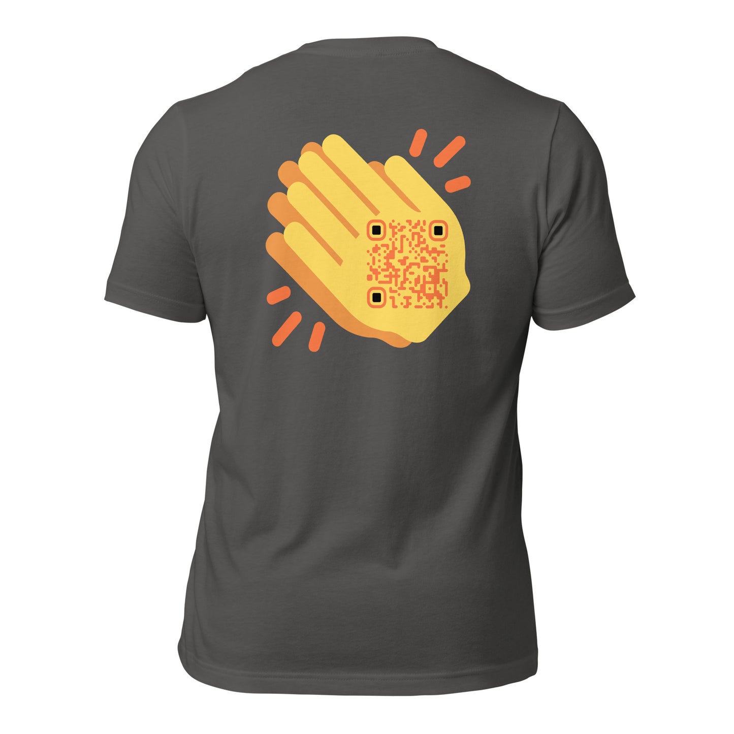 Wave Emoji Personalized QR Code Unisex T-Shirt-QR GEAR STORE