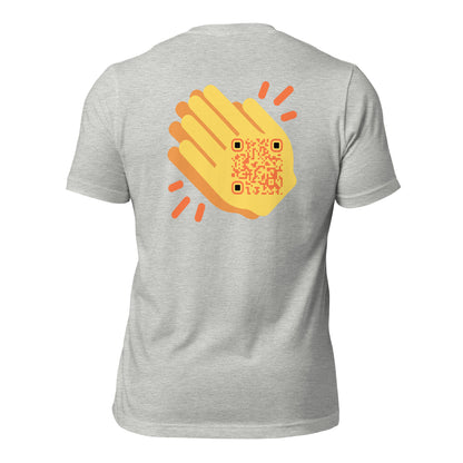 Wave Emoji Personalized QR Code Unisex T-Shirt-QR GEAR STORE