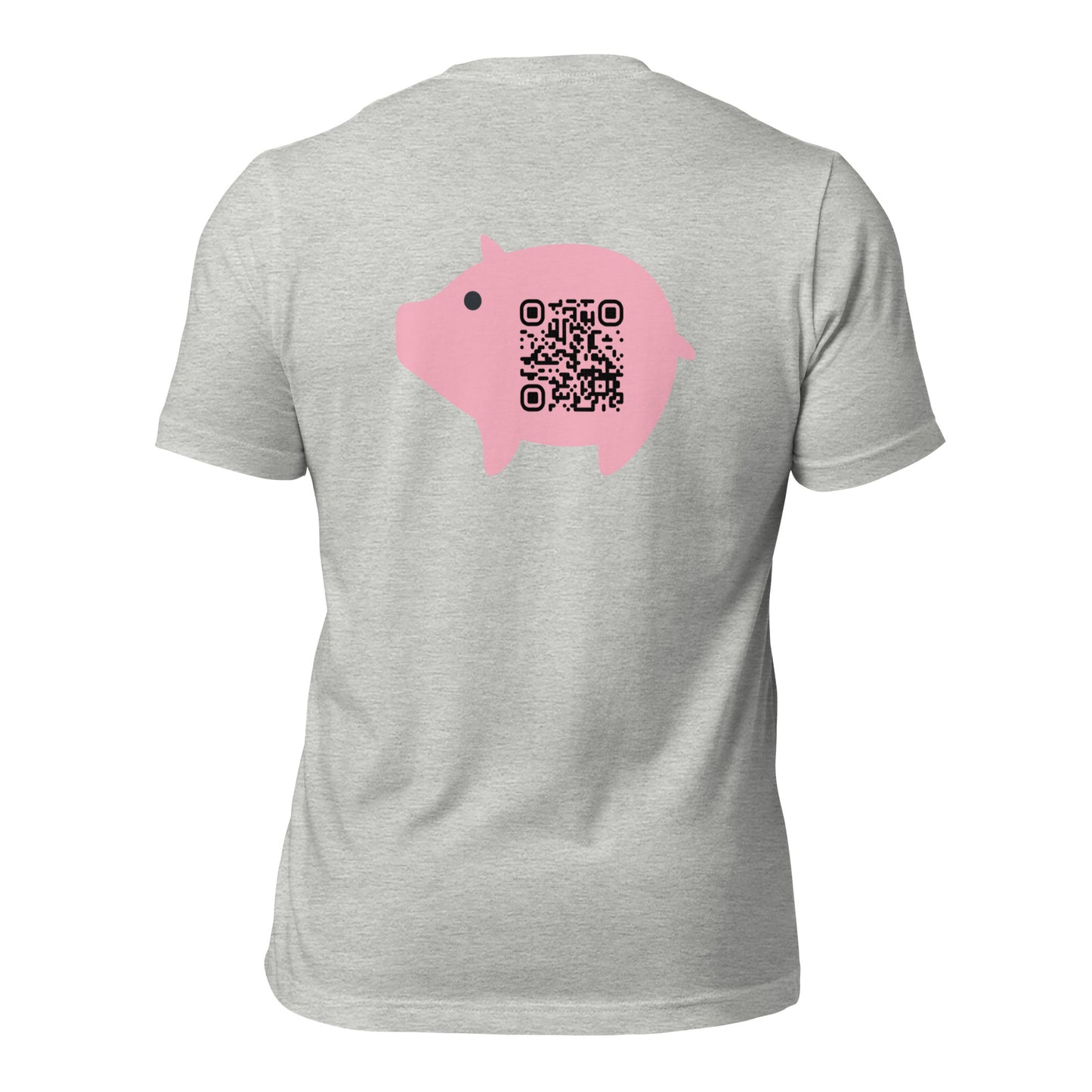 Cute Pig Emoji Personalized QR Code Unisex T-Shirt-QR GEAR STORE