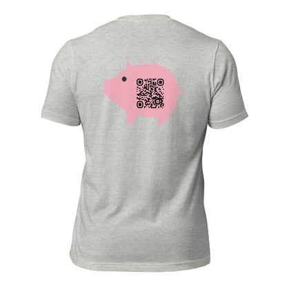 Cute Pig Emoji Personalized QR Code Unisex T-Shirt-QR GEAR STORE