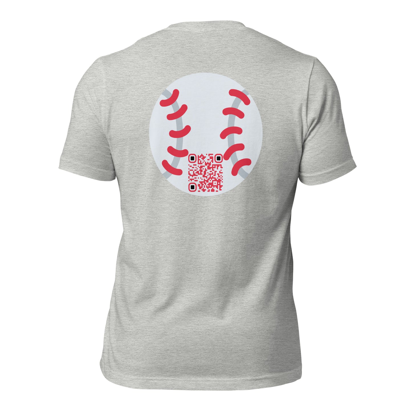 Baseball Emoji Personalized QR Code Unisex T-Shirt-QR GEAR STORE