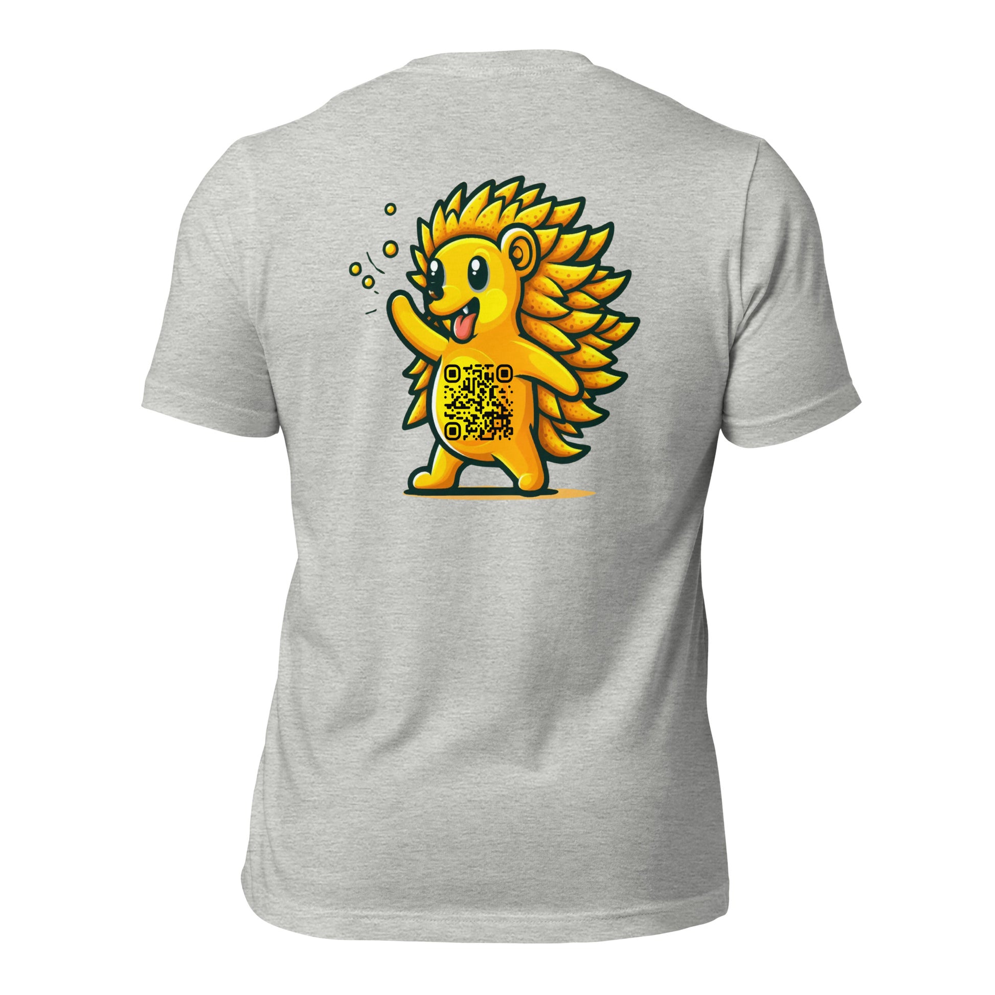 Hedgehog Emoji Personalized QR Code Unisex T-Shirt-QR GEAR STORE