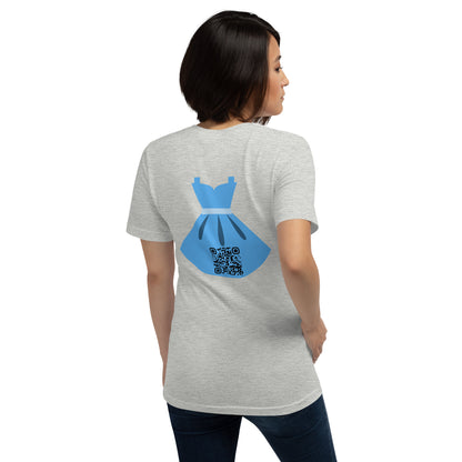 Dress Emoji Personalized QR Code Unisex T-Shirt-Athletic Heather-QR GEAR STORE