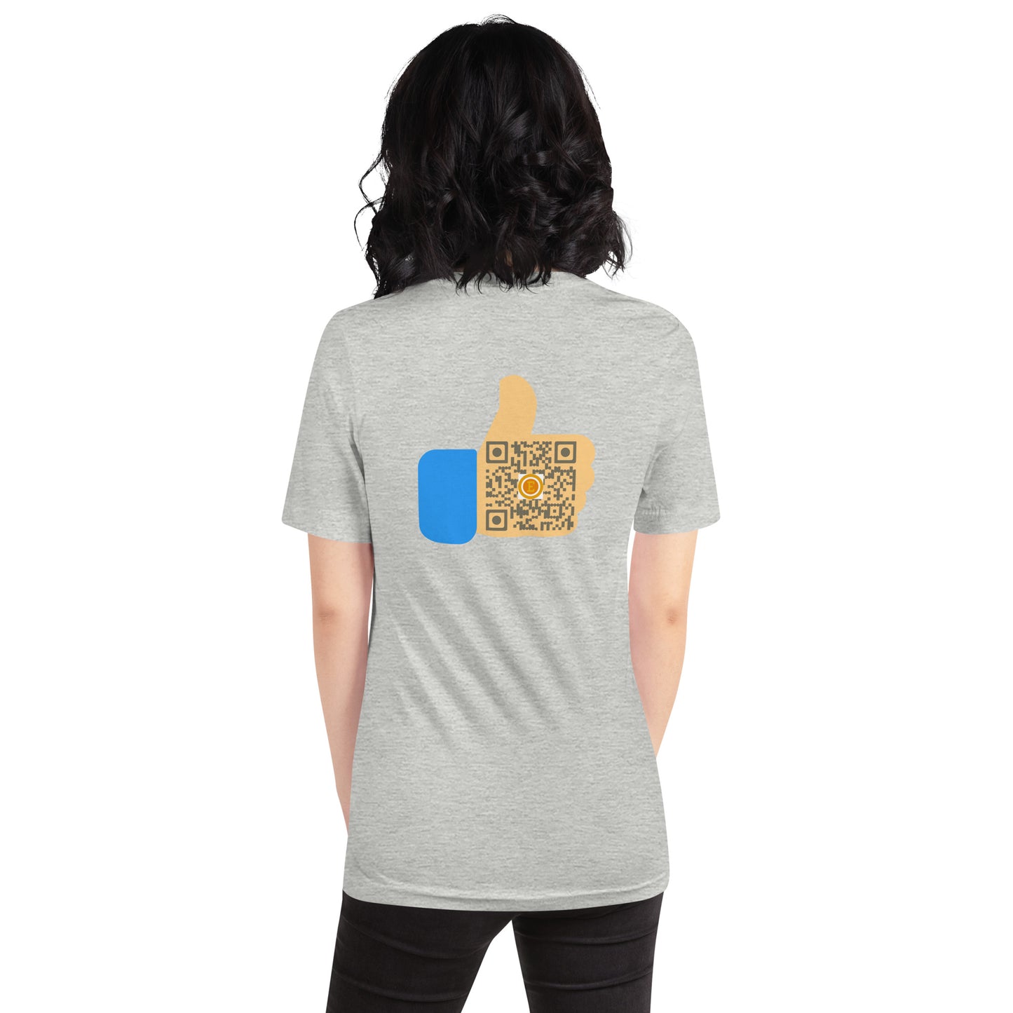 Social Influencer QR Code Unisex t-shirt-Athletic Heather-QR GEAR STORE