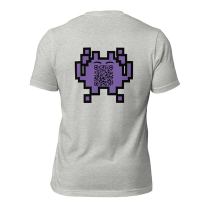 Alien Emoji Personalized QR Code Unisex T-Shirt-Athletic Heather-QR GEAR STORE